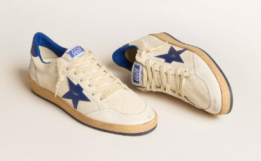 Ball Star Wishes pour femme en cuir nappa blanc avec étoile et contrefort bleuet