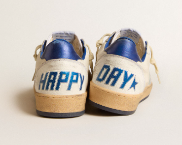 Ball Star Wishes pour femme en cuir nappa blanc avec étoile et contrefort bleuet
