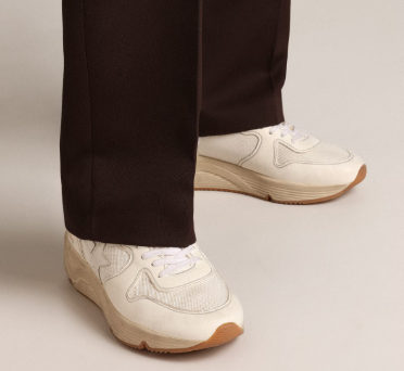 Running Sole homme en résille et nappa blancs