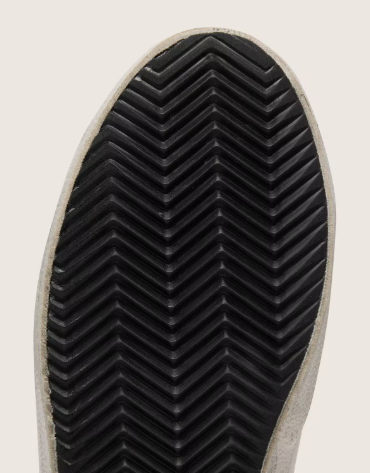 Super-Star pour femme avec étoile en daim blanc et contrefort en cuir croco noir