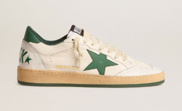 Ball Star Wishes pour femme en cuir nappa blanc avec étoile et contrefort en cuir vert