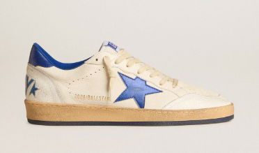Ball Star Wishes pour femme en cuir nappa blanc avec étoile et contrefort bleuet