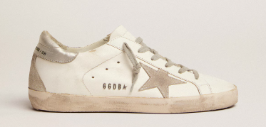 Super-Star femme avec contrefort argenté et lettrage avec clous en métal